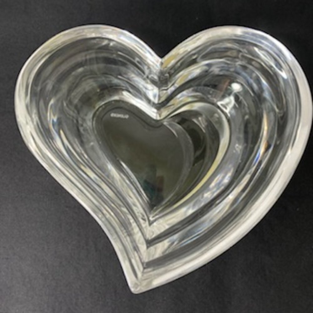 Vtg Lenox‎ Crystal Heart Shaped Bowl/Dish